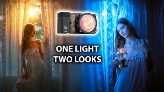 Portrait Photography Trick: Fake Sunset & Moonlight with One LED Light