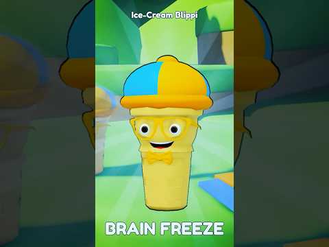 🍦 Blippi Gets BRAIN FREEZE in Candyland! 🍦 #shorts #blippi #roblox