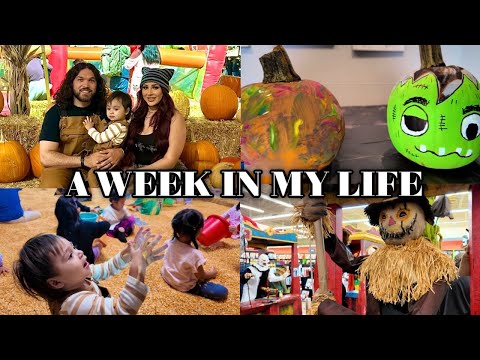 SPOOKY FAMILY VLOG: Our First Pumpkin Patch + Pumpkin Painting!