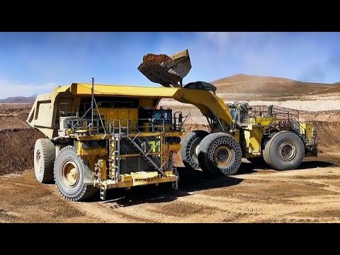 Cat 994K and Letourneau L2350 wheel loader loading dump truck