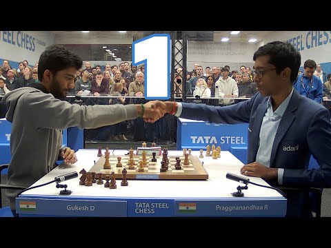 GUKESH VS PRAGG TIEBREAK TATA STEEL 2025 GAME 1!