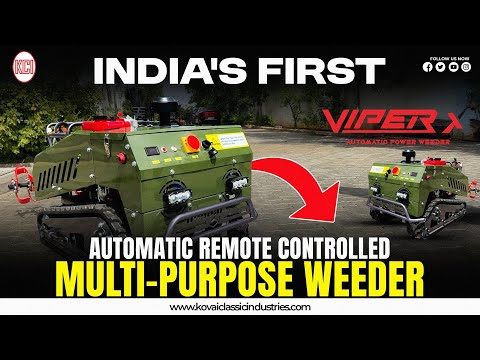 India's 1st Remote Weeder Machine❗ 13HP Viper X: Auto Fertilizer & More❗ Save Labor & Time❗#farmtech