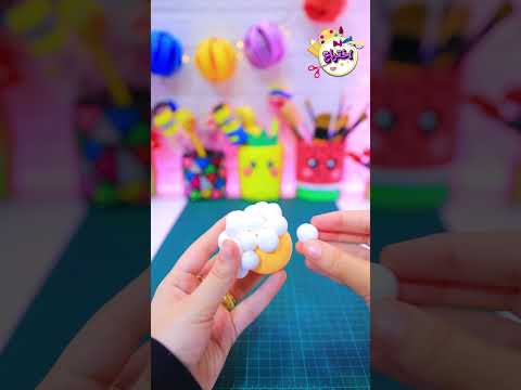 اعملوها مع اولادكم ممتعه وبسيطه 👌🥰 #اختراع # #Shorts# #diy #recycling #craft #art #ideas #fwp