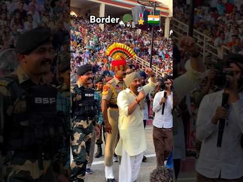 Sunny deol on attari Border 🎖️🪖🇮🇳 hindustan zindabad #sunnydeoldailogue #sunnydeol #bollywood #army