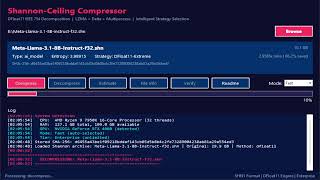 Shannon's-Ceiling Compressor Model: Meta Llama 3.1 8B Instruct f32 Decompression