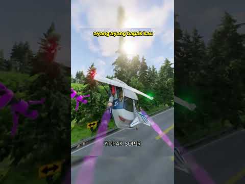 Aku Terbang Bersama TEMAN BUKAN AYANG tapi gak tau cara mendarat jatuh aja 😭#ets2 #bus #beamngdrive