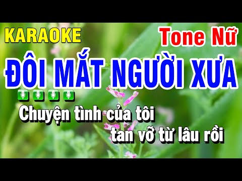 Karaoke Đôi Mắt Người Xưa Nhạc Sống Tone Nữ Gm | Beat Huỳnh Anh