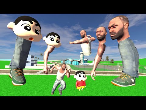 Franklin Evil Body Parts Vs Shinchan Body Parts in Indian Bike Driving 3D: