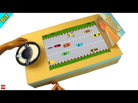 How To Make Traffic Car Racing Desktop Game from Cardboard