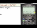 Definite Integrals on the TI-89 Calculator