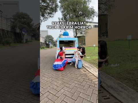 REAKSI EBRA LIAT TRUK ES KRIM HORROR