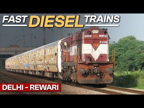 Fast Diesel Trains in Monsoon | Delhi - Rewari