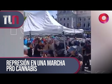 #TelenueveCentral | Represión en una marcha pro cannabis.