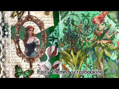 Green scrapbooking idea | fairy themed 🧚‍♀️ | relaxing sounds