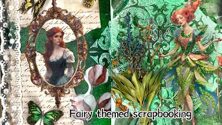 Green scrapbooking idea | fairy themed 🧚‍♀️ | relaxing sounds