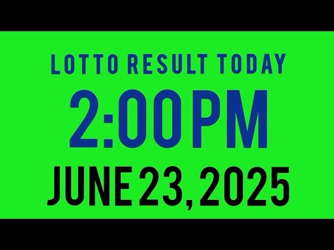 Lotto Result Today 2pm draw June 23, 2025 ez2 swertres 2d 3d pcso