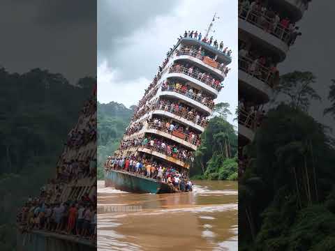 "Unable to withstand the immense pressure, the massive ship sank."#shorts