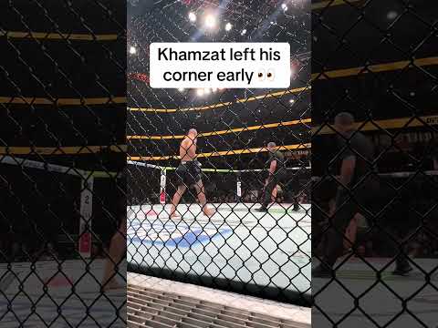 Khamzat couldn’t wait for the fight to start 👀 #UFC319