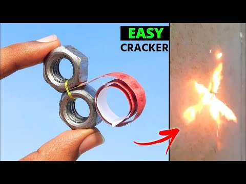 Diwali Roll Cap Throw Ideas bam testing | how to make diwali Crackers , nut bolts Crackers Testing