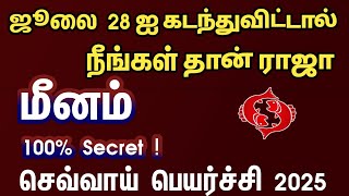 ஜூலை 28 க்கு பிறகு நீங்கள்தான் ராஜா மீனம்  | Sevvai peyarchi rasi palan 2025 meenam