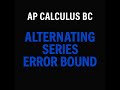 Maclaurin Polynomials and Alternating Series