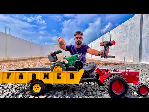 New Tractor Unboxing Blog | John Deere 5405 Remote Control with Mahindra 575 Di Tractor Trolley |