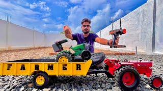 New Tractor Unboxing Blog | John Deere 5405 Remote Control with Mahindra 575 Di Tractor Trolley |