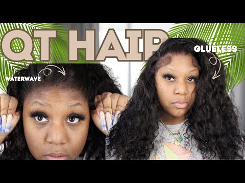 Ate Downn!This About to Be My Next Hairstyle! Pre Cut Glueless 8x5 Wig Water Wave Install Ft QT Hair