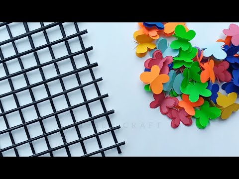 Beautiful Butterfly Wall Hanging Step by Step || Rainbow colour Wall Hanging || Butterfly Craft