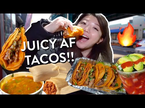 These are the JUICIEST TACOS 🤤! New York MEXICAN FOOD...