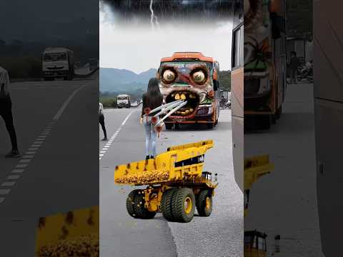 Massive Mixer Truck & Container Trucks Accidentally!! A Visual Feast