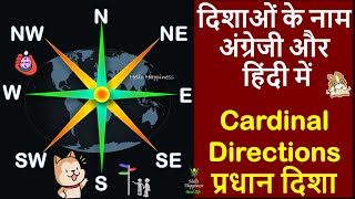 Directions Name North, South, East, West | दिशाएँ पूरब, पश्चिम, उत्तर, दक्षिण | Cardinal Directions