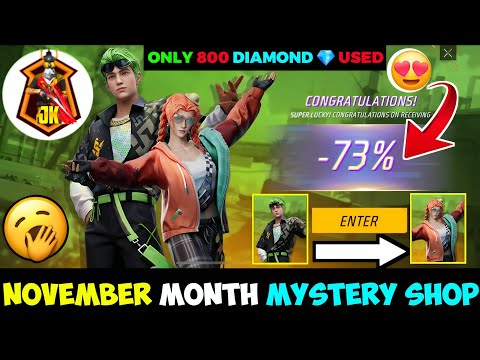 I GOT NOVEMBER MONTH MYSTERY SHOP😍 || FREE FIRE MYSTERY SHOP EVENT TODAY💫 #jkgamingyt#ffmysteryshop