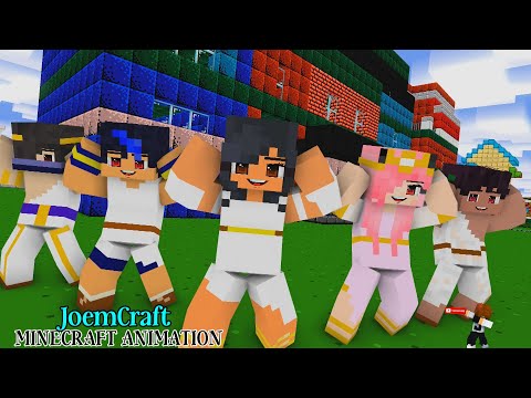 APHMAU ANGELS FRIENDS | DUN DUN DANCE | GOMY GOYM DANCE | SHUFFLE DANCE -  Minecraft Animation