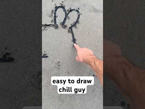 pov you’re just a chill guy on the beach.. (how to draw chill guy)  #chillguy #howtodraw