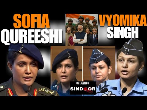 At India's Briefing On Operation Sindoor 2 Women Officers Take Lead Colonel Sofia and WG CDR VYOMIKA