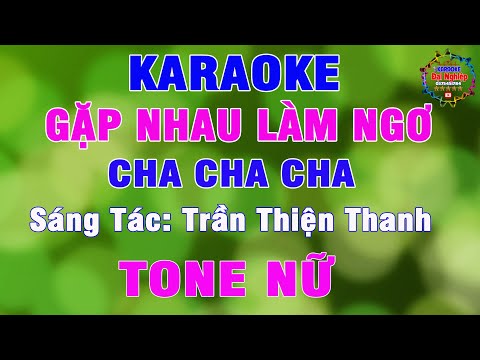 Gặp Nhau Làm Ngơ Karaoke Tone Nữ Nhạc Sống Cha Cha Cha 2025 || Karaoke Đại Nghiệp