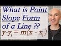 Understanding Point-Slope Form and Line Equations
