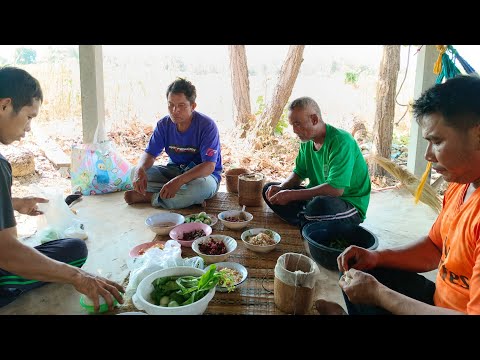 เกี่ยวข้าวกินข้าวรวมกันกับพี่น้อง