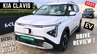 New Kia Carens Clavis EV 2025 HTX+ Top Model Full Drive Review | Creta EV & MG Windsor EV Pro Rival