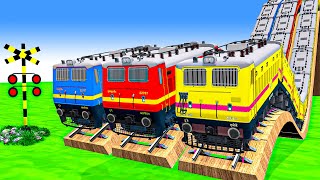 【踏切アニメ】あぶない電車 TRAIN THOMAS 🚦 Fumikiri 3D Railroad Crossing Animation Kereta Api Kartun #123