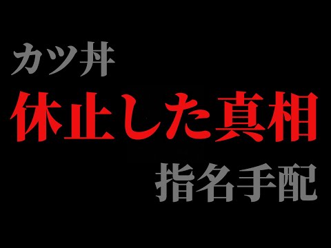 【カツ丼】1年間、活動休止していた理由をお話します。【指名手配】