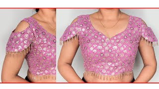 Designer Blouse with Trending sleeves Design