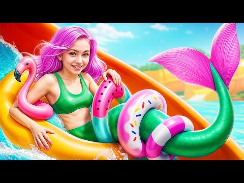 Настоящая Русалка в Аквапарке! Супер Прятки с Девочкой-Русалкой!