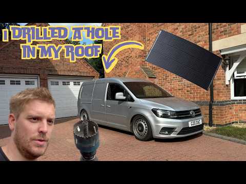 VW Caddy Maxi Solar Panel Install - Mini Camper Build - Episode 4