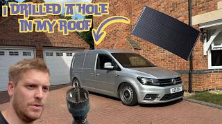 VW Caddy Maxi Solar Panel Install - Mini Camper Build - Episode 4