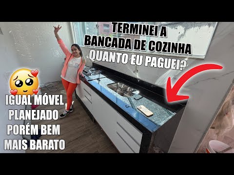 BANCADA DE COZINHA BARATA QUE  PARECE PLANEJADA COMPENSA MUITO !