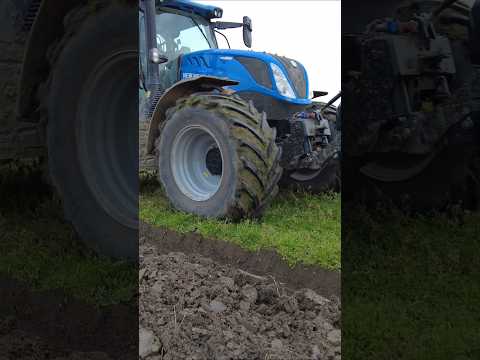 New Holland T6.180 😎 #tractor #ploughing #farming #landwirtschaft #traktor