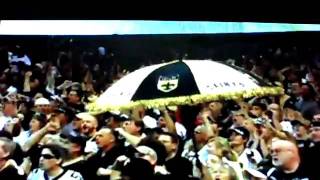 DREW BREES leads Superdome Crowd with "WHO DAT" Chant RAW VIDEO