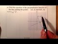 Perpendicular Bisectors and Gradients